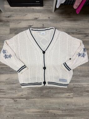 Taylor Swift Folklore Cardigan Cream Cable Knit Button Sweater XS/S